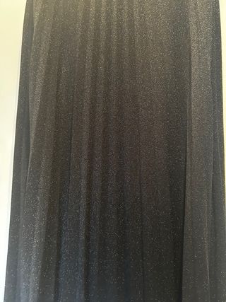 Falda Lurex Negra Plisada Talla Única sin estrenar