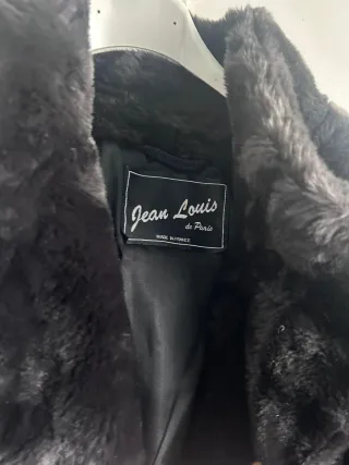 Abrigo negro pelo talla única