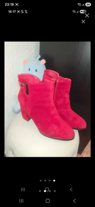 Botines rojos talla 39