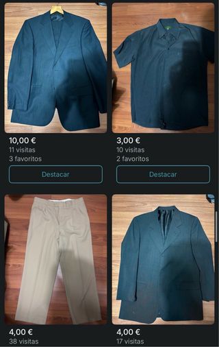 Pack 12 prendas de ropa vintage