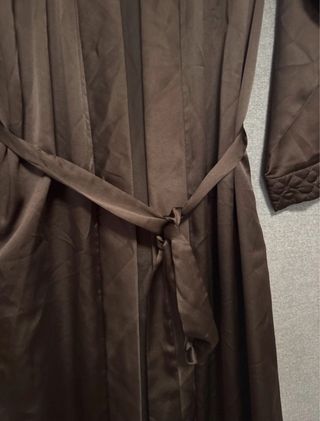 Bata larga mujer marrón