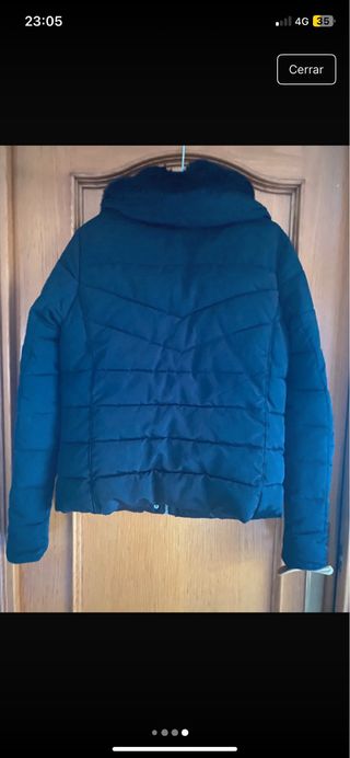 Chaqueta acolchada mujer negra