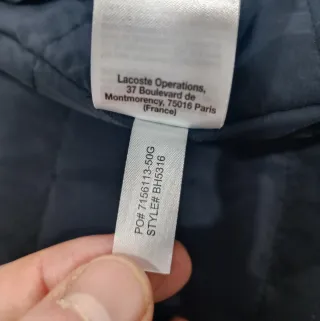 Chaqueta Lacoste Impermeable Talla 48 (S-M)