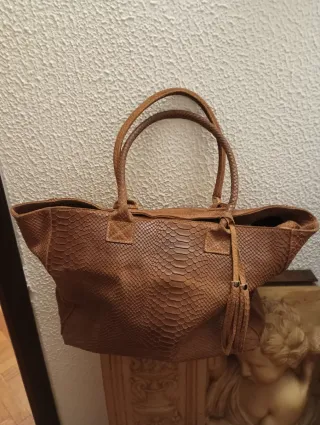 Bolso shopper italiano piel Vera Pelle