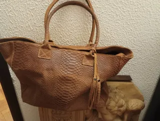 Bolso shopper italiano piel Vera Pelle