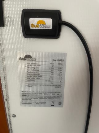 Vendo 2 Paneles solares SUNWARE de 60Wp