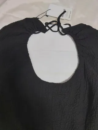 Blusa Desigual Negra Manga trescuartos
