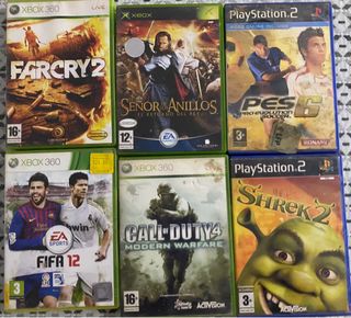 6 Videojuegos PS2/Xbox 360