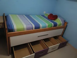 Cama nido doble con cajones