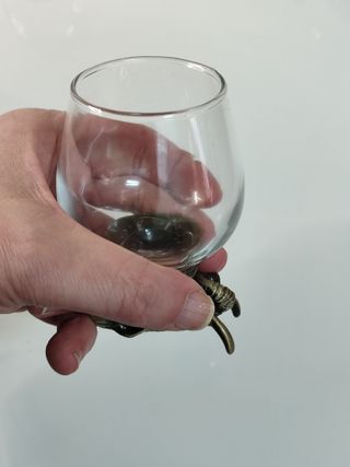 6 vasos de 100 ml con base metal animales místicos