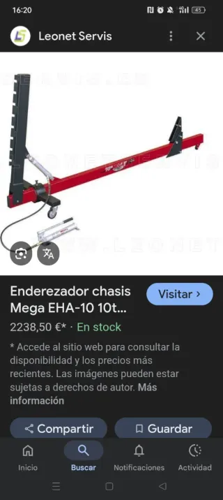 Enderezador chasis Mega EHA-10 10t