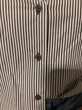 Camisa Rayas Zara Blanca y Negra Zara