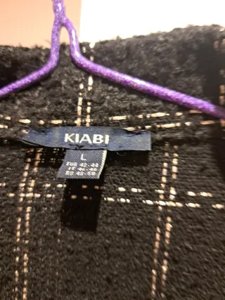 Chaqueta cuadros tweed negro y dorado