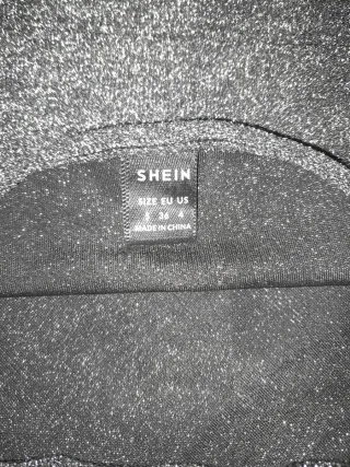 Top fiesta plateado brillante