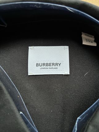 Camicia Burberry Nera con Strisce Bianche