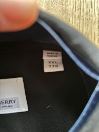 Camicia Burberry Nera con Strisce Bianche