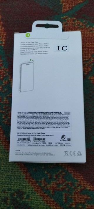 Funda iPhone 16 Pro Transparente Original Apple