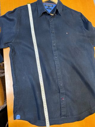 Camisa Tommy Hilfiger Negra Manga Larga