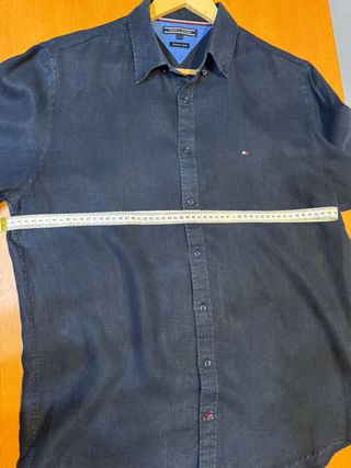 Camisa Tommy Hilfiger Negra Manga Larga