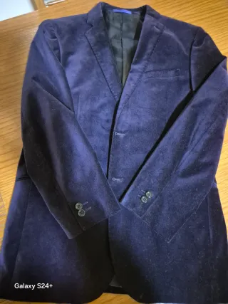 Americana negra de terciopelo Morada terciopelo