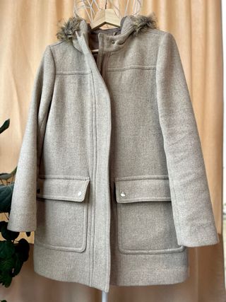 Cappotto J.Crew donna beige con cappuccio