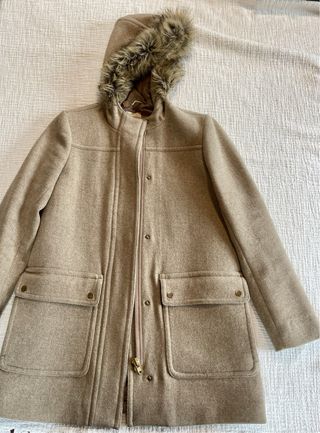 Cappotto J.Crew donna beige con cappuccio