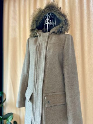 Cappotto J.Crew donna beige con cappuccio