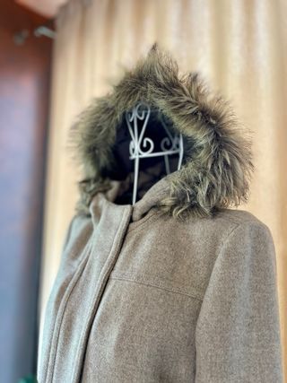 Cappotto J.Crew donna beige con cappuccio