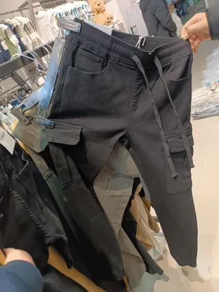 Pantalones cargo negros diferentes tallas 34 hasta