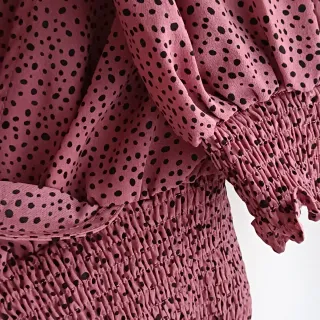 Blusa rosa estampada manga larga