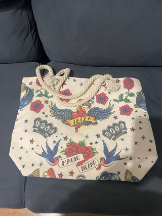 Bolso de playa grande con estampado