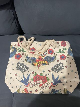 Bolso de playa grande con estampado