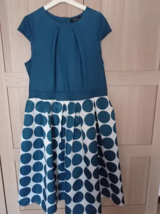 Vestido fiesta lunares T-48