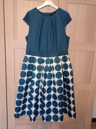 Vestido fiesta lunares T-48