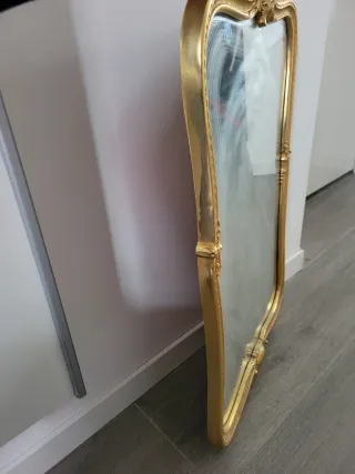 Espejo antiguo dorado barroco