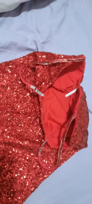 Vestido lentejuelas corto fiesta talla S