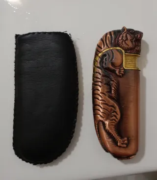 Accendino vintage anni '70 con fodero