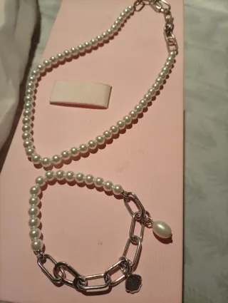 Pulsera Pandora Perlas y eslabones