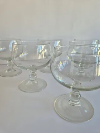 Set de 6 copas de cristal