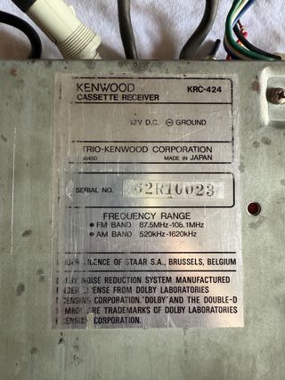 Autoradio Kenwood KRC-424 PLL Cassette