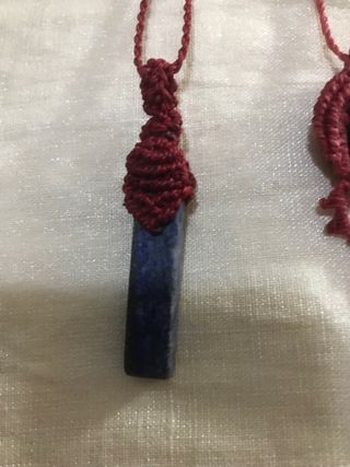 Colgantes macramé con piedras