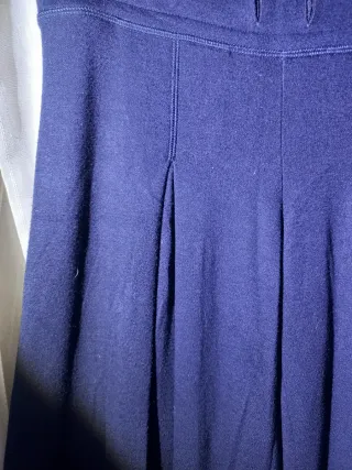 Pantaloni yoga blu navy plissettati