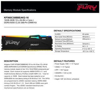 Kingston Fury RGB DDR5 2x8GB RAM