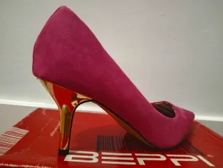 Tacones Rosa y Dorado