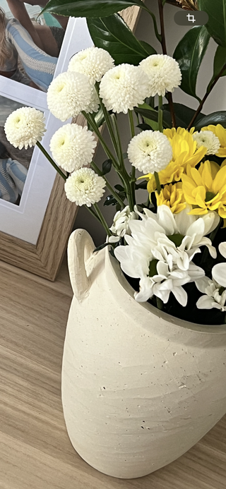 Florero Jarrón Zara Home Cerámica Beige