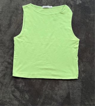 Top verde menta Stradivarius Talla S
