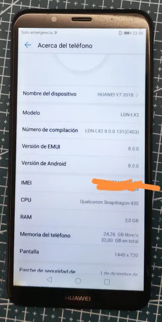 Huawei Y7 2018 Negro/azul marino