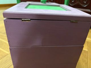 Costurero de madera pintado a mano