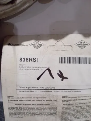 Pastillas de freno SBS 836RS1 - MOR 336