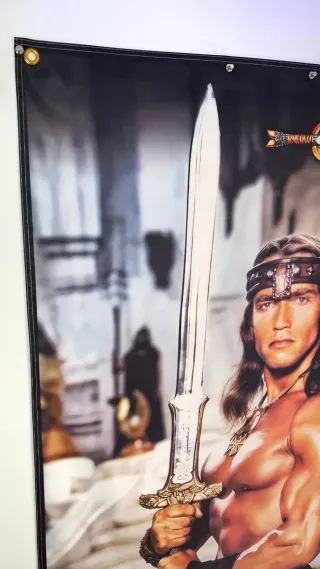 Bandera XXL Conan Destructor Arnold Schwarzenegger